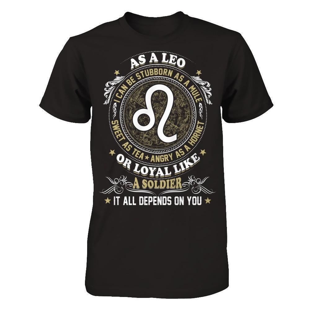As A Leo I Can Be Stubborn As A Mule-T-Shirt & Hoodie-Premium T-Shirt-Black