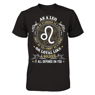 As A Leo I Can Be Stubborn As A Mule-T-Shirt & Hoodie-Premium T-Shirt-Black
