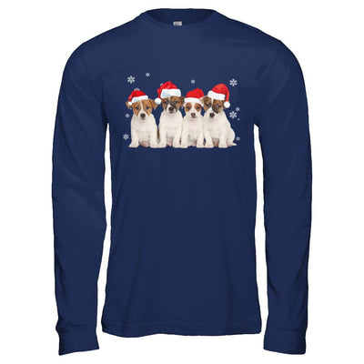 Funny Beagle Puppies Christmas Dog Gift-T-Shirt & Hoodie-Long Sleeve T-Shirt-Navy