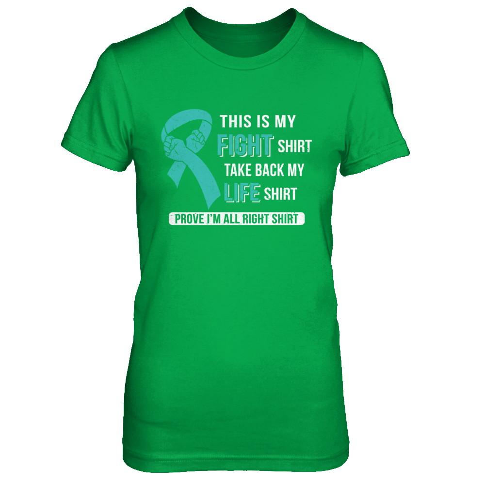 This Is My Fight Ovarian Cancer Awareness-T-Shirt & Hoodie-Women's T-Shirt-Irish Green