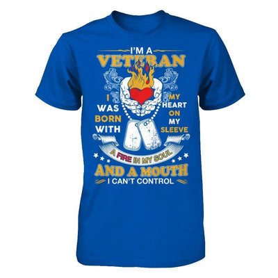 I'm A Veteran I Was Born With My Heart On My Sleeve-T-Shirt & Hoodie-Premium T-Shirt-Royal