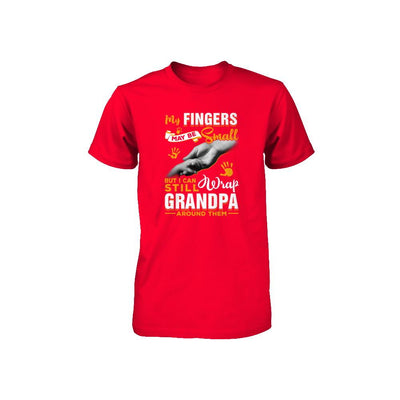 My Fingers May Be Small But I Can Still Wrap Grandpa Youth-Youth Shirt-Youth T-Shirt-Red