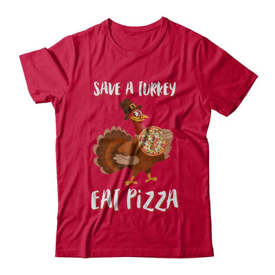 Adult Vegan Save A Turkey Eat Pizza Thanksgiving-T-Shirt & Sweatshirt-Classic T-Shirt-Red