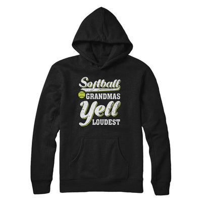Softball Grandmas Yell Loudest-T-Shirt & Hoodie-Pullover Hoodie-Black