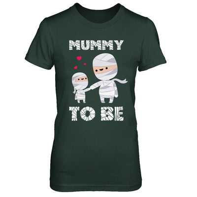 Cute Funny Mummy To Be Pregnant Mom Halloween-T-Shirt & Hoodie-Women's T-Shirt-Forest Green