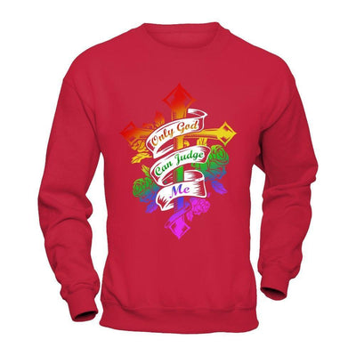 Only God Can Judge Me-T-Shirt & Hoodie-Crewneck Sweatshirt-Red