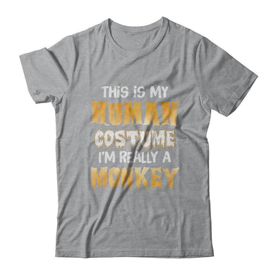 This Is My Human Costume Monkey Halloween-T-Shirt & Hoodie-Classic T-Shirt-Sport Grey