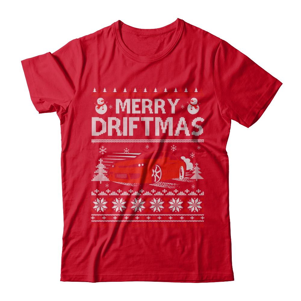 Merry Drifting Car Enthusiasts Sweater-T-Shirt & Sweatshirt-Premium T-Shirt-Red