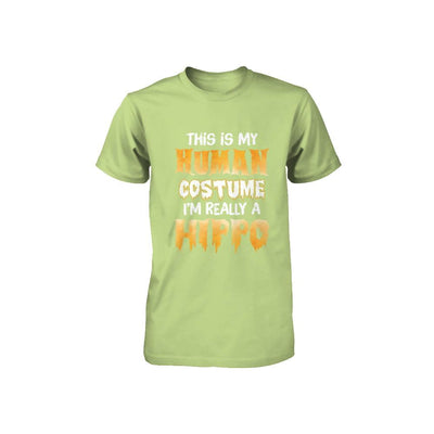 This Is My Human Costume Hippo Halloween Youth-Youth Shirt-Toddler T-Shirt-Key Lime