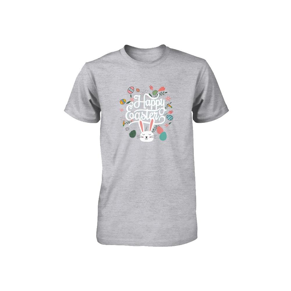 Happy Easter Dinosaur Eggs Youth-Youth Shirt-Youth T-Shirt-Athletic Heather