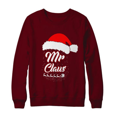 Mr. Claus Santa Matching Family Christmas Gift-T-Shirt & Sweatshirt-Crewneck Sweatshirt-Maroon
