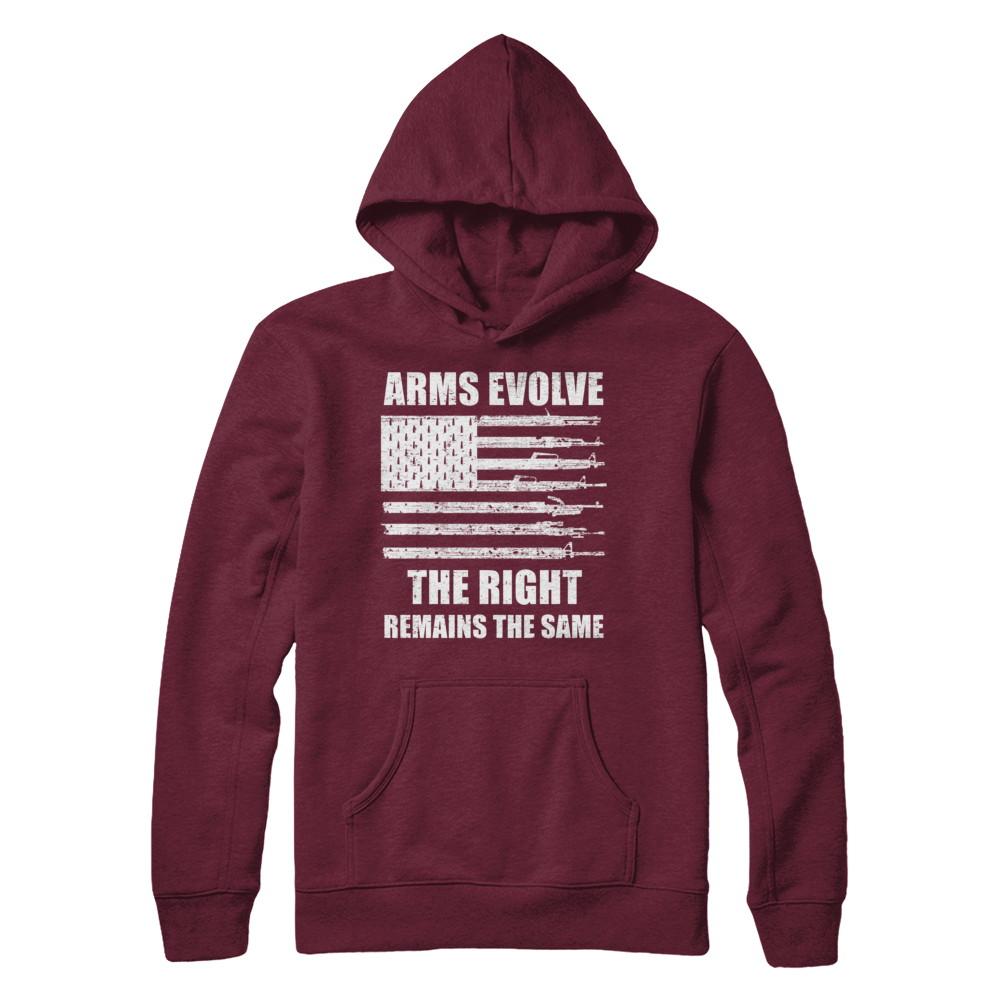 Arms Evolve The Right Remains The Same Gun Right-T-Shirt & Hoodie-