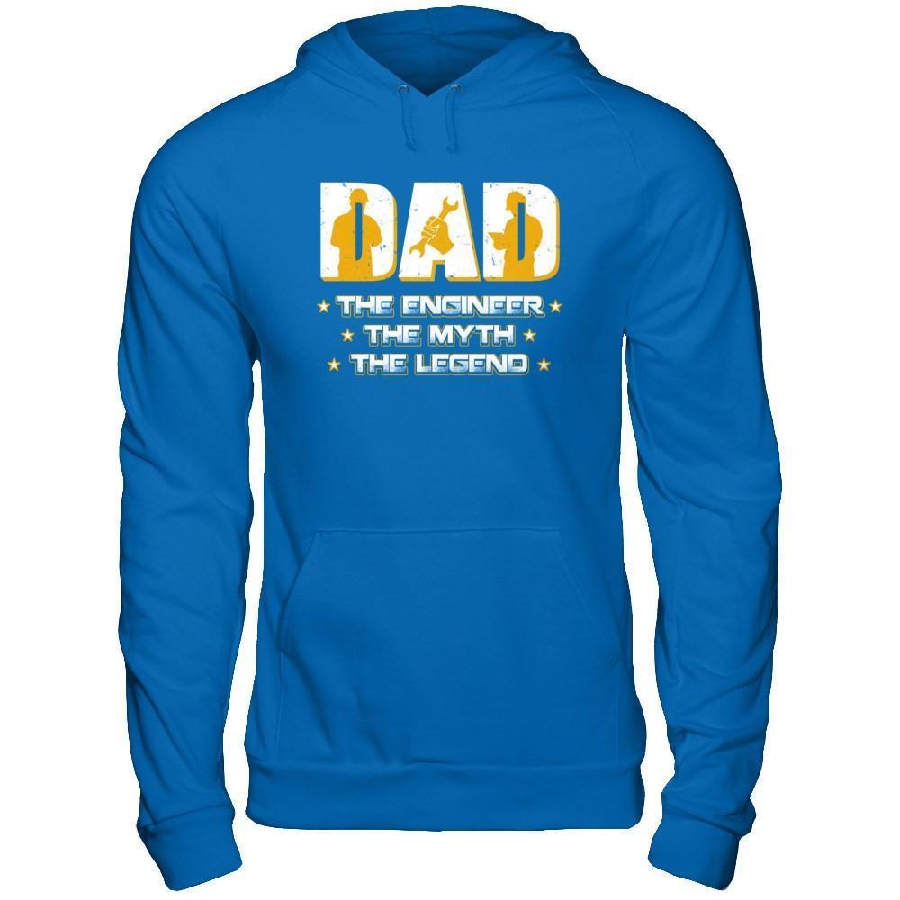 Dad The Engineer The Myth The Legend-T-Shirt & Hoodie-Pullover Hoodie-Royal