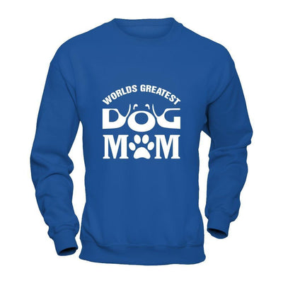 Worlds Greatest Dog Mom-T-Shirt & Hoodie-Crewneck Sweatshirt-Royal