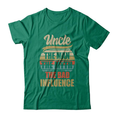 Vintage Uncle The Man The Myth The Bad Influence-T-Shirt & Hoodie-Classic T-Shirt-Kelly Green
