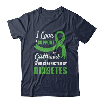 Lymphoma Awareness Support Green Girlfriend Boyfriend-T-Shirt & Hoodie-Classic T-Shirt-Navy