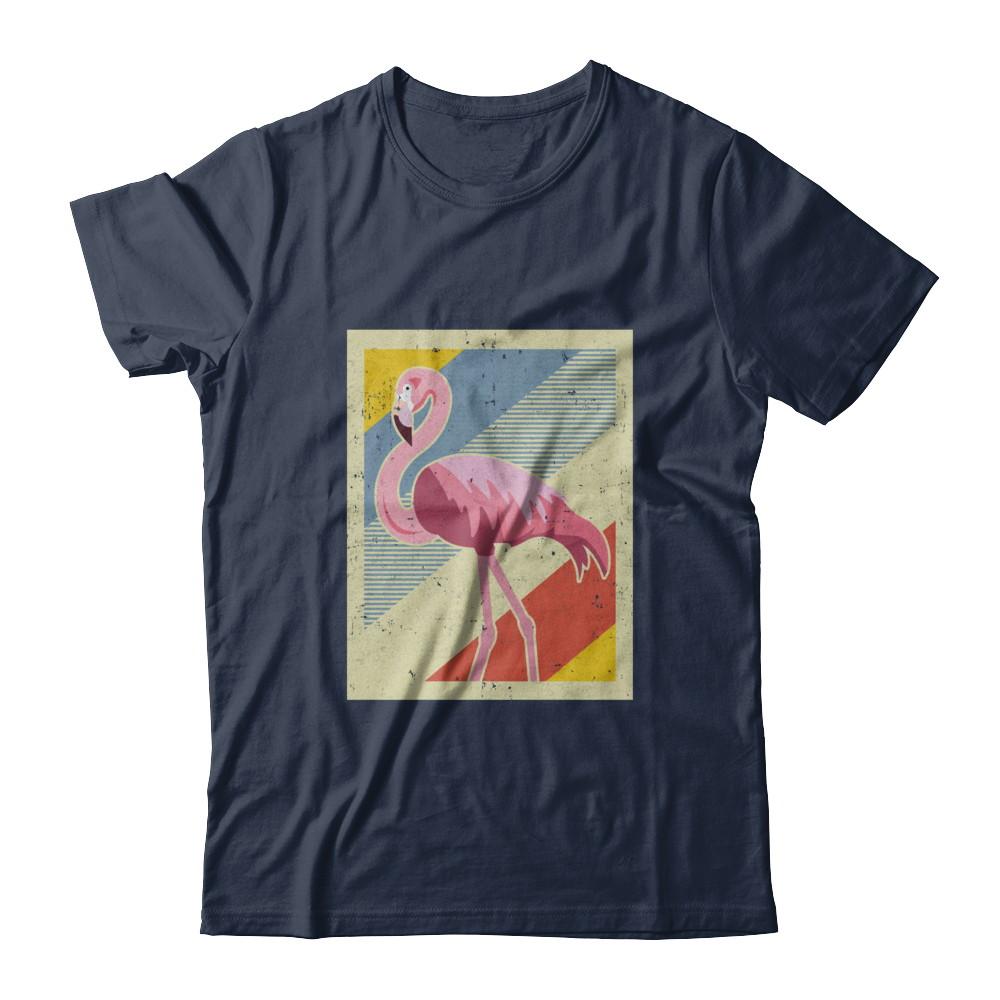 Distressed Vintage Flamingo Style-T-Shirt & Hoodie-Classic T-Shirt-Navy
