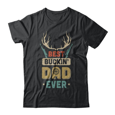 Vintage Best Buckin' Dad Ever Deer Hunting-T-Shirt & Hoodie-Classic T-Shirt-Black