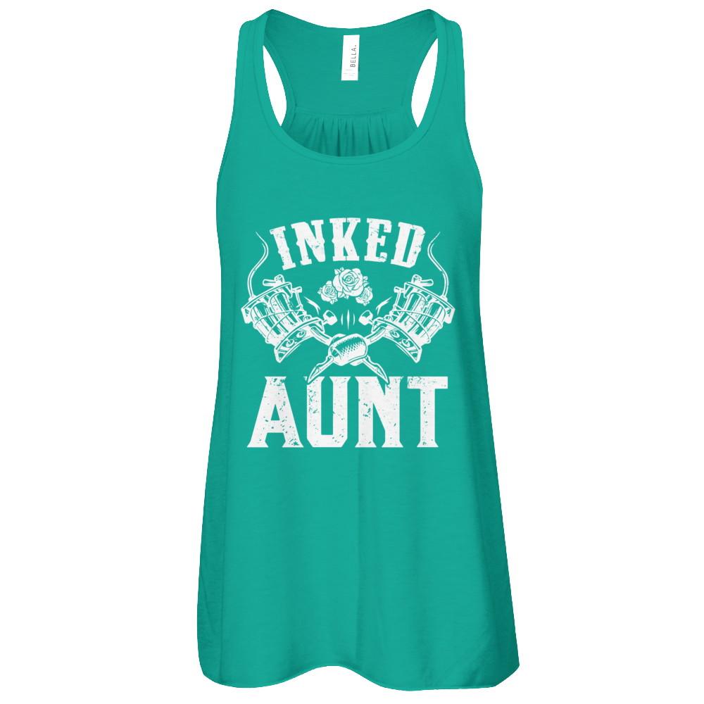 Inked Aunt Rose Tattooed Tattoos-T-Shirt & Tank Top-Women's Flowy Racerback Tank-Kelly