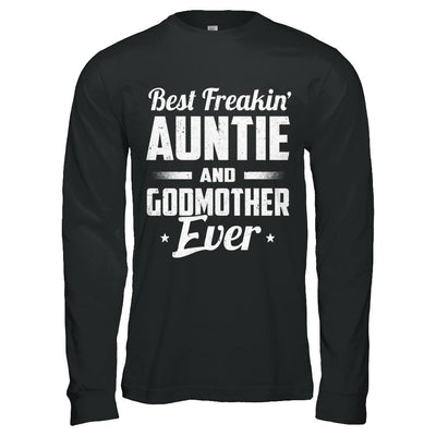 Best Freakin Auntie And Godfather Ever-T-Shirt & Hoodie-Long Sleeve T-Shirt-Black