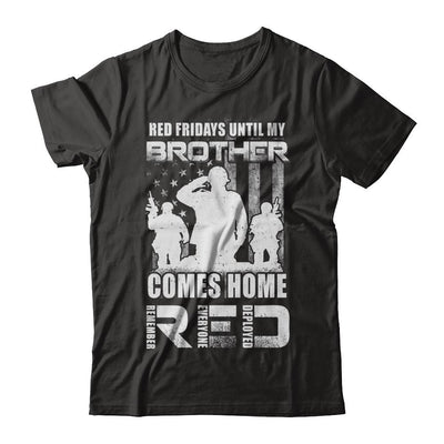 Red Friday Until My Brother Comes Home Military-T-Shirt & Hoodie-Classic T-Shirt-Black