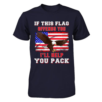 If This Flag Offends You I'll Help You Pack-T-Shirt & Hoodie-Premium T-Shirt-Midnight Navy