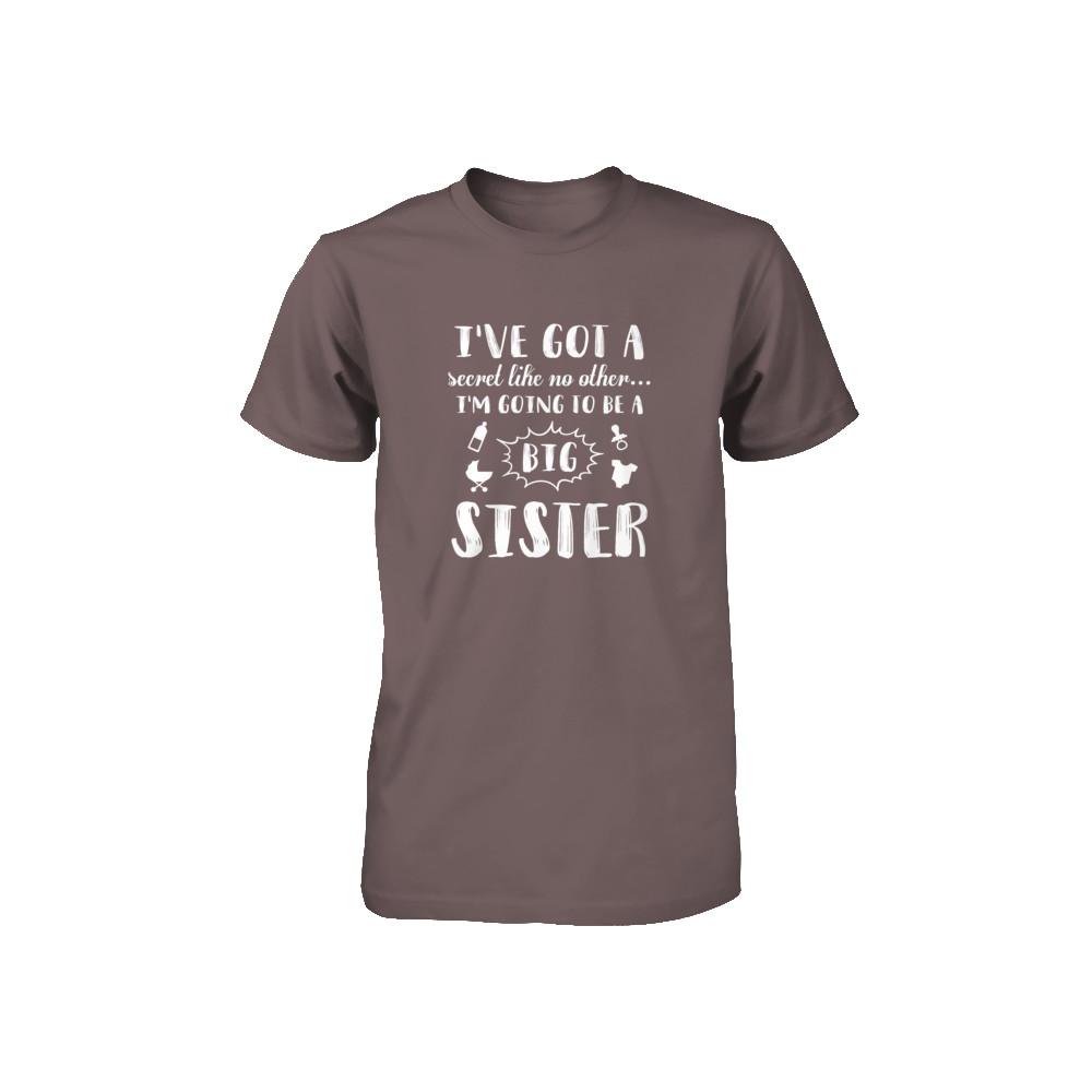 Secret Like No Other I'm Going To Be A Big Sister Youth-Youth Shirt-Youth T-Shirt-Asphalt