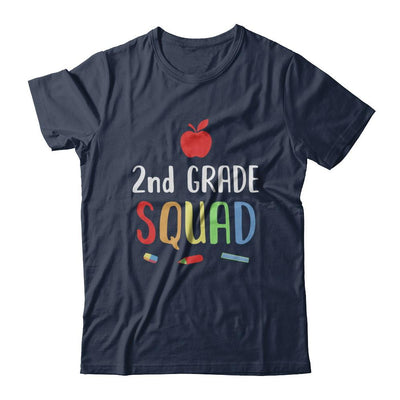 2nd Grade Squad Back To School Teacher Second Grade-T-Shirt & Hoodie-Classic T-Shirt-Navy