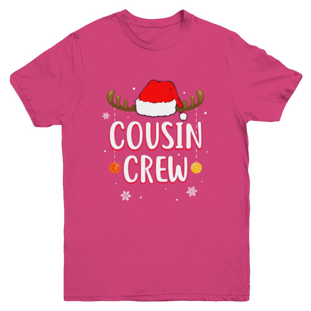 Cousin Crew Reindeer Matching Family Christmas Youth-Youth Shirt-Youth T-Shirt-Heliconia