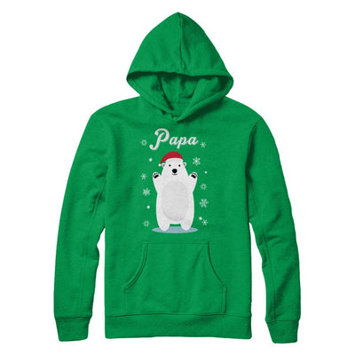 Papa Bear Christmas Santa Pajamas-T-Shirt & Sweatshirt-Pullover Hoodie-Irish Green