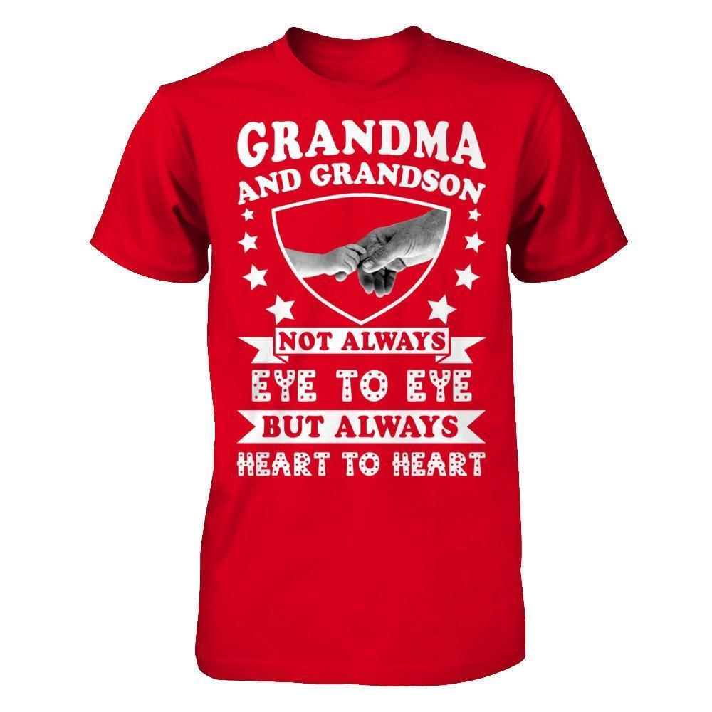 Grandma And Grandson Not Always Eye To Eye-T-Shirt & Hoodie-Premium T-Shirt-Red