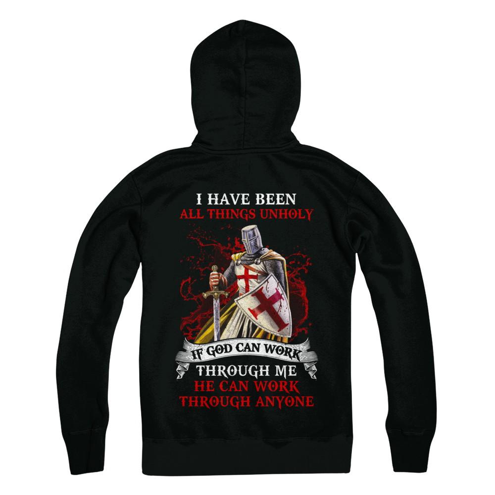 Knight America I Have Been All Things Unholy If God Can Work-T-Shirt & Hoodie-Pullover Hoodie-Black
