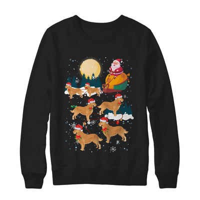 Dog Reindeer Golden Retriever Christmas Gift-T-Shirt & Sweatshirt-Crewneck Sweatshirt-Black