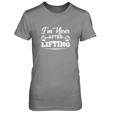 I'm Nicer After Lifting-T-Shirt & Tank Top-Women's T-Shirt-Sport Grey