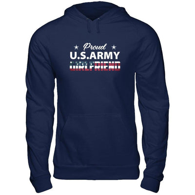 Proud Us Army Girlfriend-T-Shirt & Hoodie-Pullover Hoodie-Navy