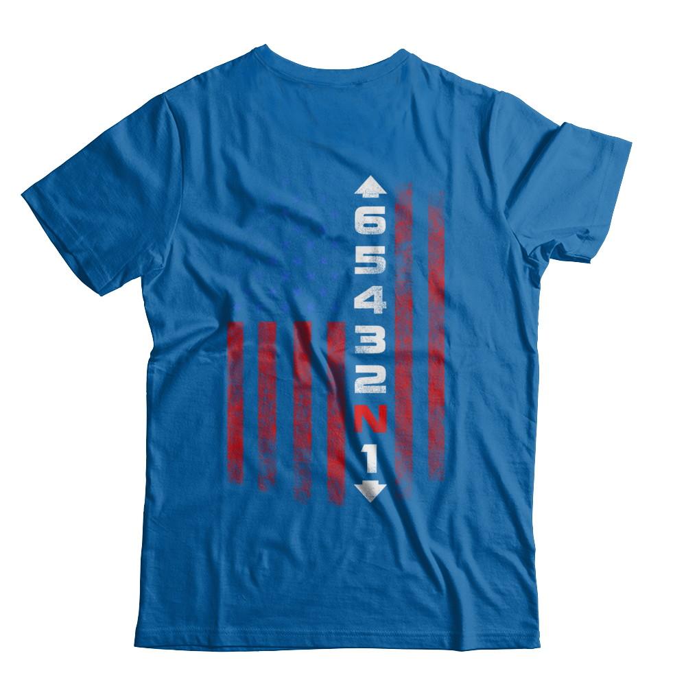 Motorcycle Gears Fun Motorbike American Us Flag-T-Shirt & Hoodie-Classic T-Shirt-Royal