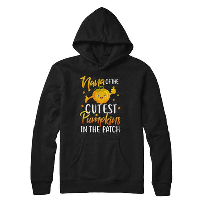 Halloween Nana Of Cutest Pumpkins In The Patch-T-Shirt & Hoodie-Pullover Hoodie-Black