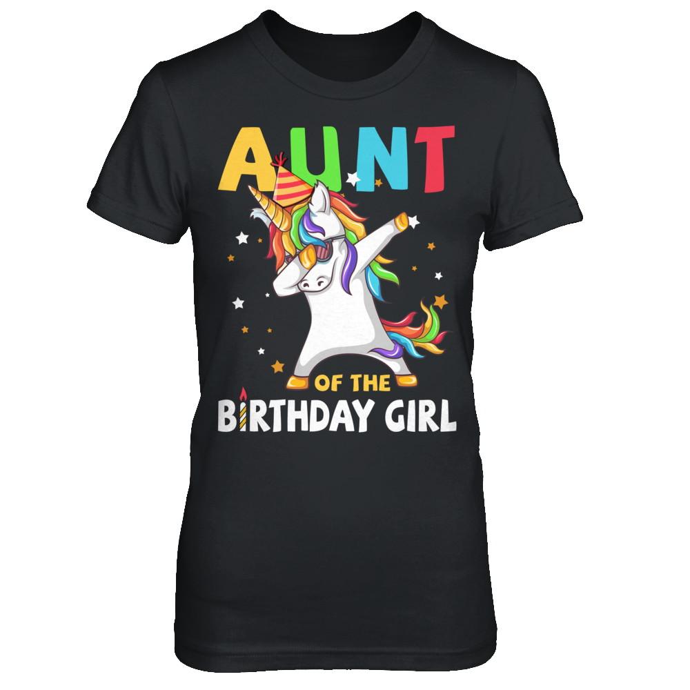 AUNT Of The Birthday Girl Dabbing Unicorn Party