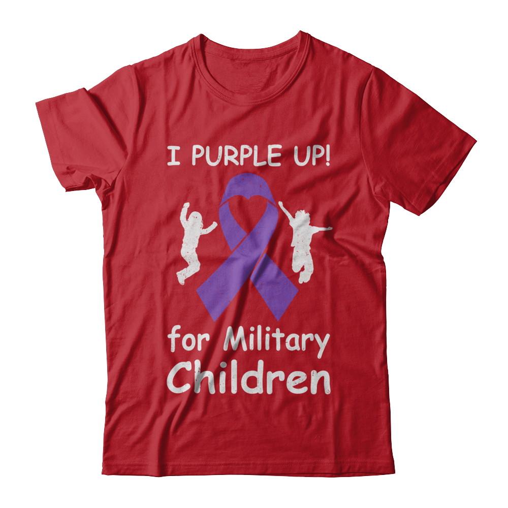 I Purple Up For Month Of The Military Child-T-Shirt & Hoodie-Classic T-Shirt-Red