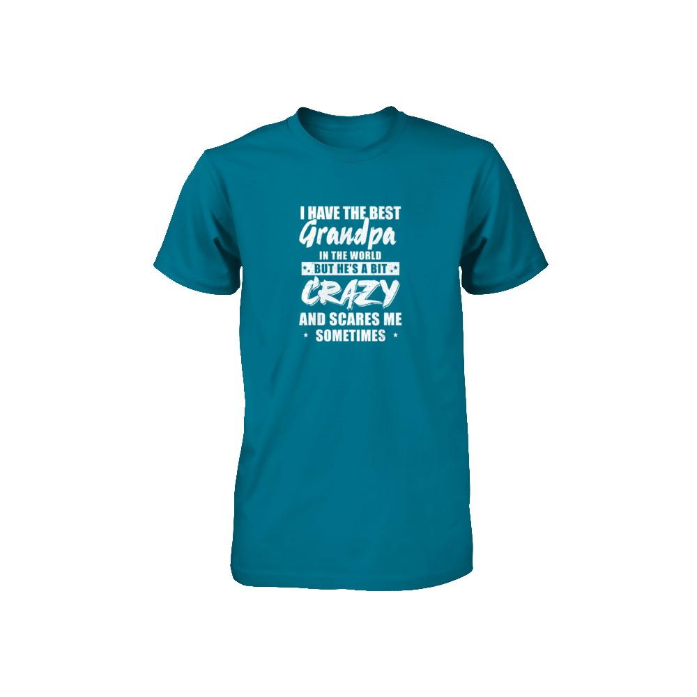 I Have The Best Grandpa In The World Kids Youth-Youth Shirt-