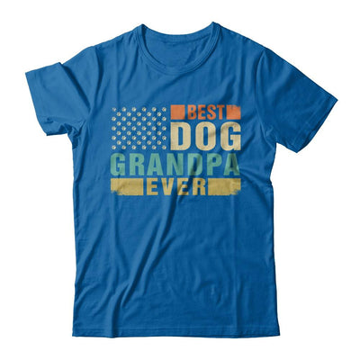 Vintage Retro BEST DOG GRANDPA EVER American Flag Fathers Day-T-Shirt & Hoodie-Classic T-Shirt-Royal