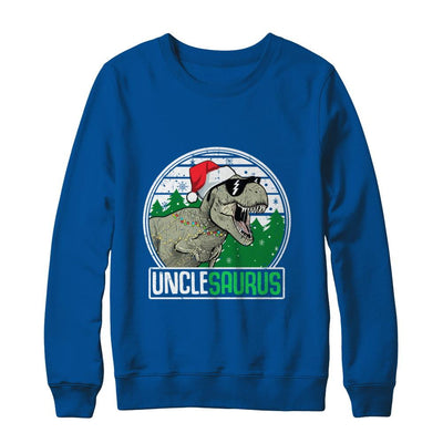 Unclesaurus Uncle Dinosaur T-Rex Family Christmas-T-Shirt & Sweatshirt-Crewneck Sweatshirt-Deep Royal