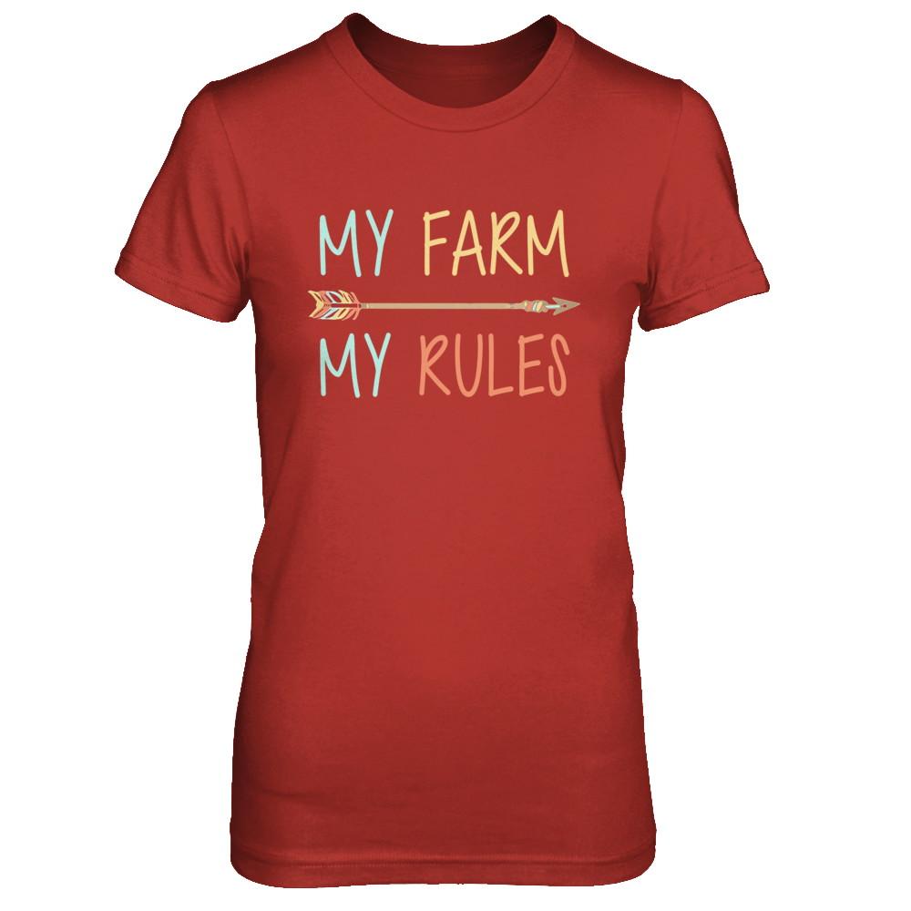 My Farm My Rules Farming-T-Shirt & Hoodie-Women's T-Shirt-Red
