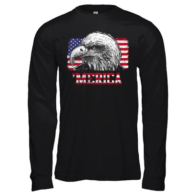 Usa Pride Merica Mullet Eagle 4Th Of July-T-Shirt & Hoodie-Long Sleeve T-Shirt-Black