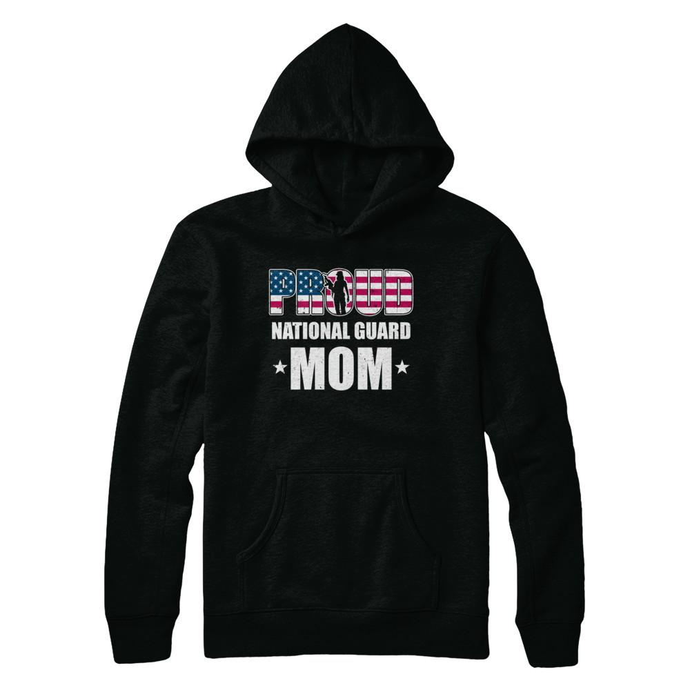 Proud National Guard Mom Veteran Mothers Day-T-Shirt & Hoodie-Pullover Hoodie-Black