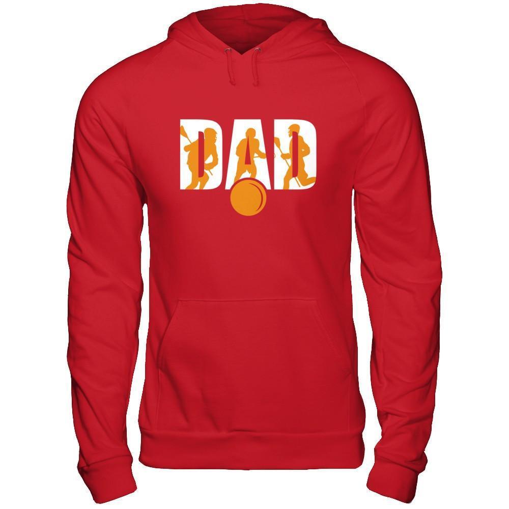 Lacrosse Dad Father's Day-T-Shirt & Hoodie-Pullover Hoodie-Red