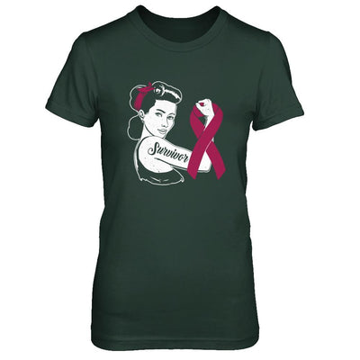 We Can Cure It Multiple Myeloma Awareness Survivor-T-Shirt & Hoodie-Women's T-Shirt-Forest Green