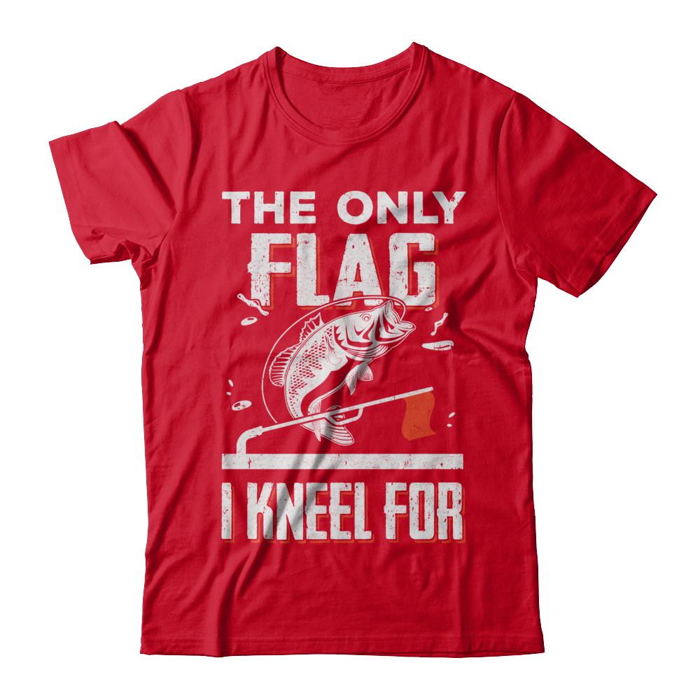 The Only Flag I Kneel For Wahoo ono Fish Fishing-T-Shirt & Hoodie-Premium T-Shirt-Red