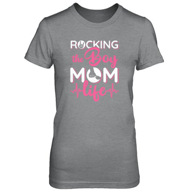 Rocking The Boy Mom Life-T-Shirt & Tank Top-Women's T-Shirt-Sport Grey