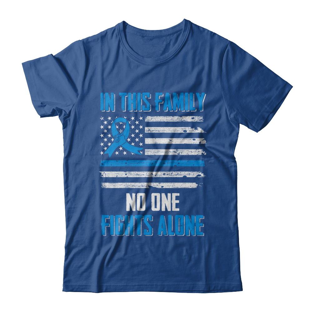 In This Family No One Fights Alone Prostate Cancer-T-Shirt & Hoodie-Classic T-Shirt-Royal